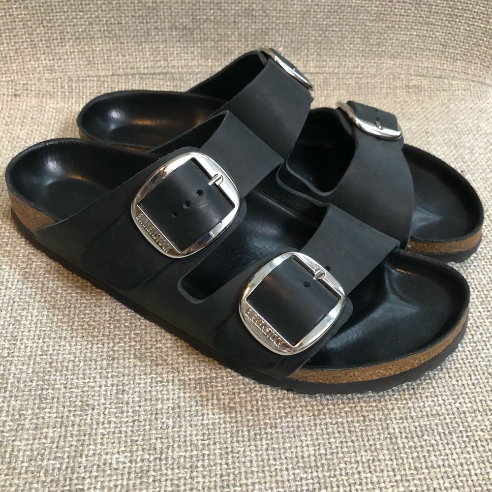Birkenstock Arizona big buckle leather footbed